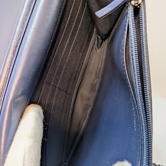 Chanel Bicolor Black and Navy Quilted Lambskin Wallet on Chain (WOC) - Picture 14 of 16